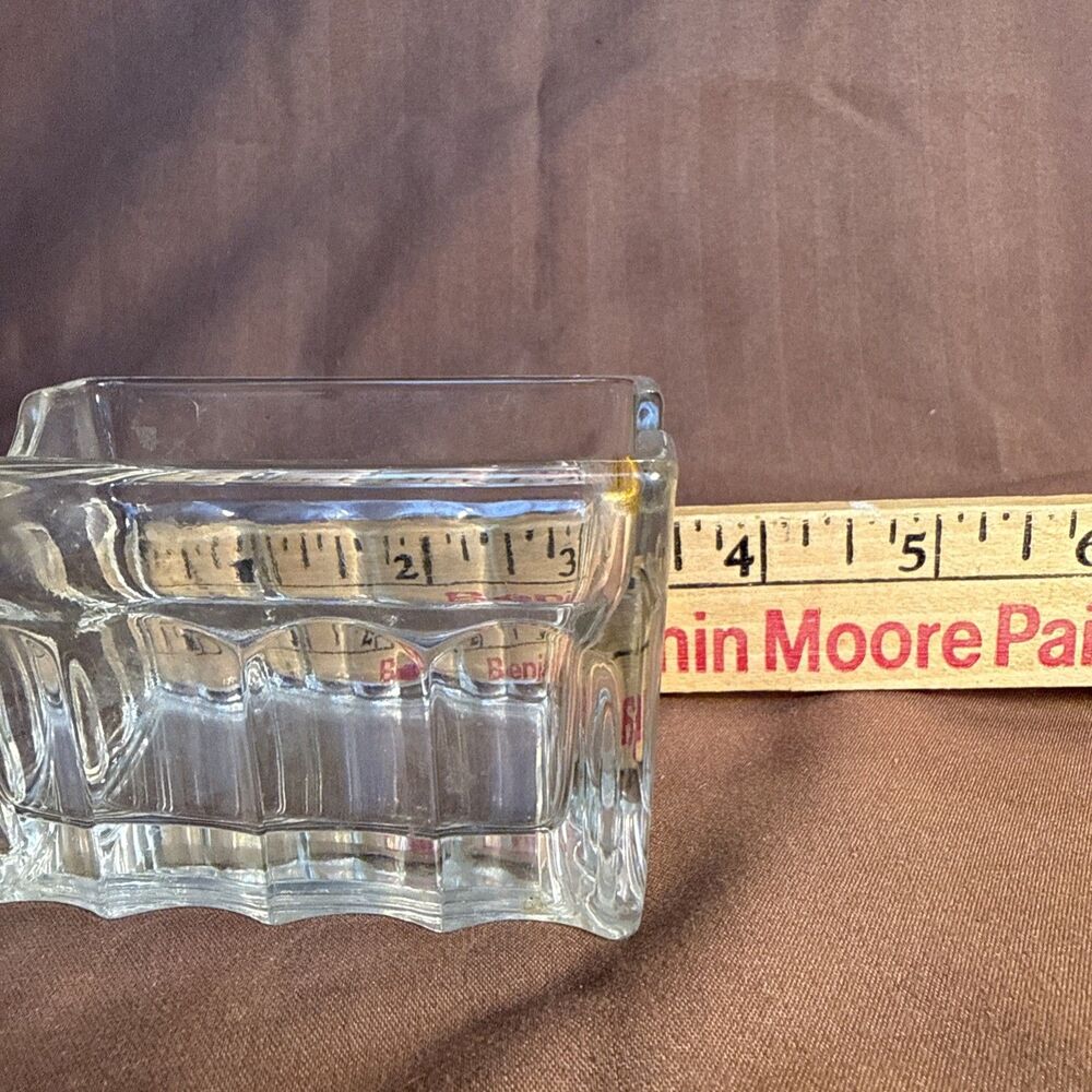 Sugar Packet Holder Clear Glass Ribbed Sweetener Caddy Diner Restaurant Table - Picture 4 of 5